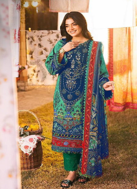 Az 1334 And 1335 By Alzohaib Wholesale Cotton Dupatta Pakistani Suits In India